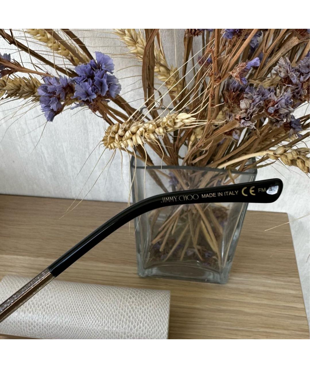 JIMMY CHOO Черные пластиковые солнцезащитные очки, фото 6