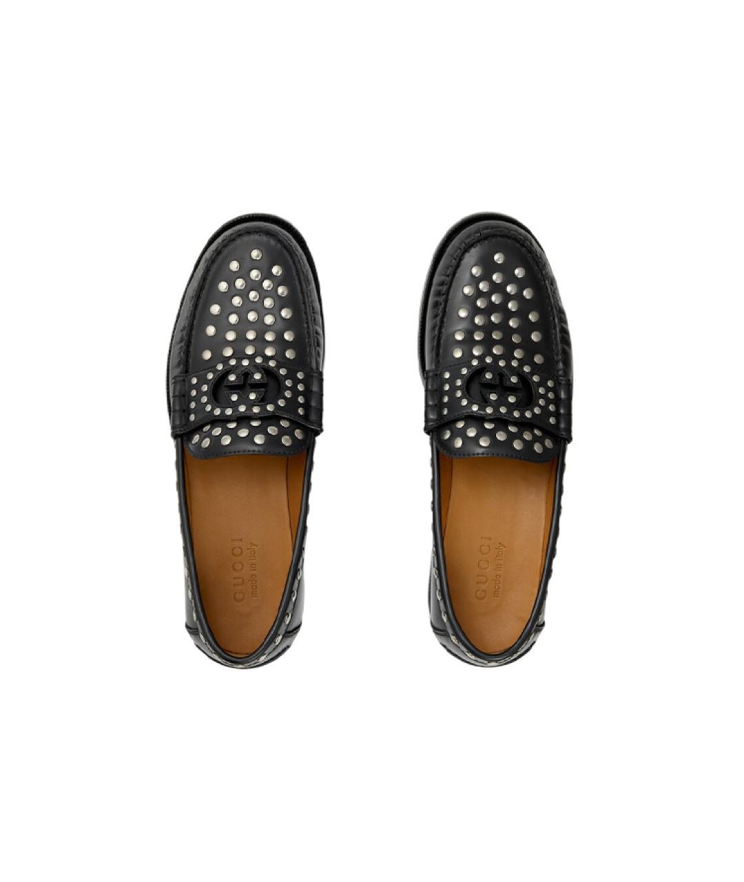 GUCCI Черные кожаные лоферы, фото 3