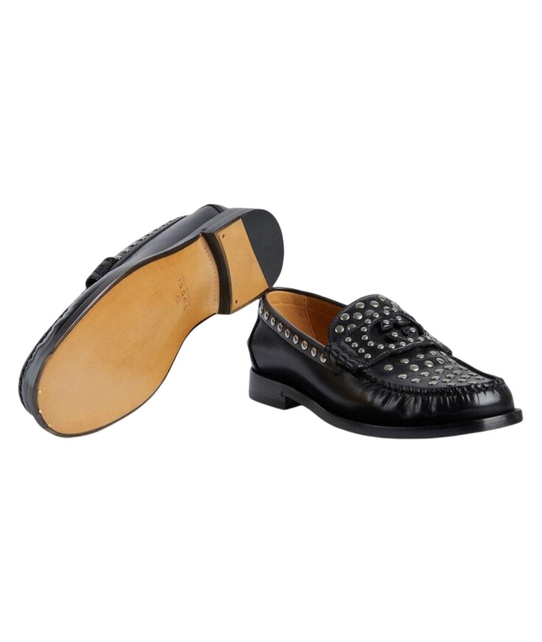 GUCCI Черные кожаные лоферы, фото 5