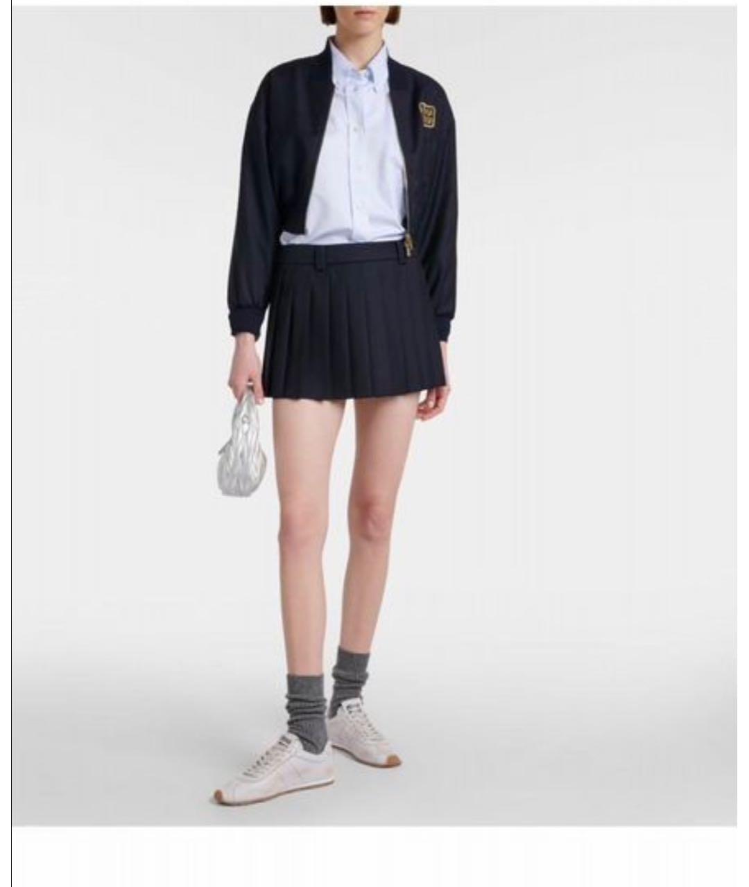 MIU MIU Серые кожаные кеды, фото 3