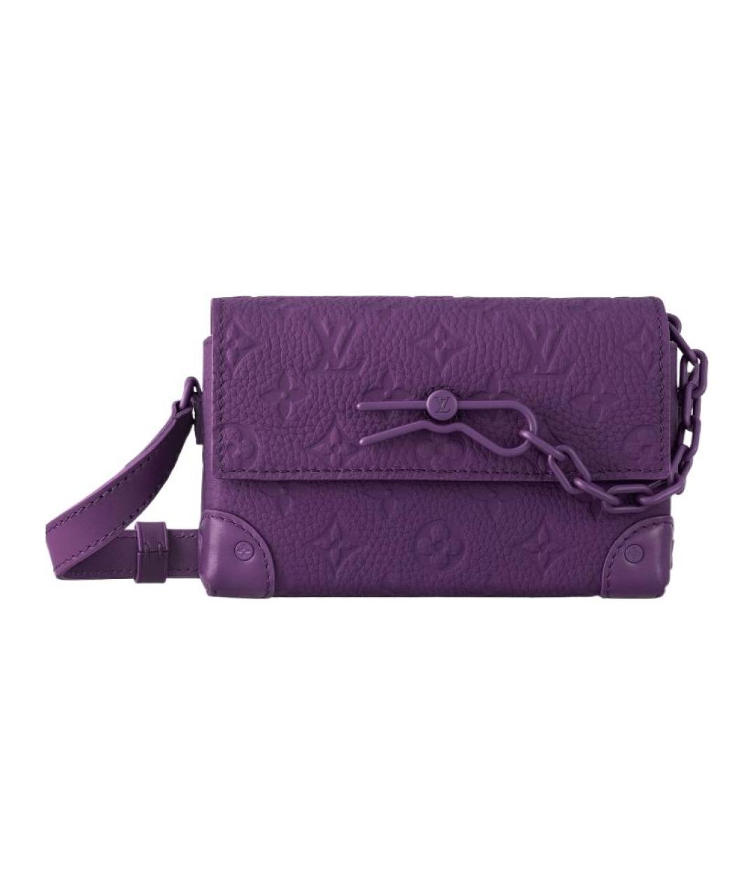 LOUIS VUITTON Фиолетовая кожаная сумка на плечо, фото 1