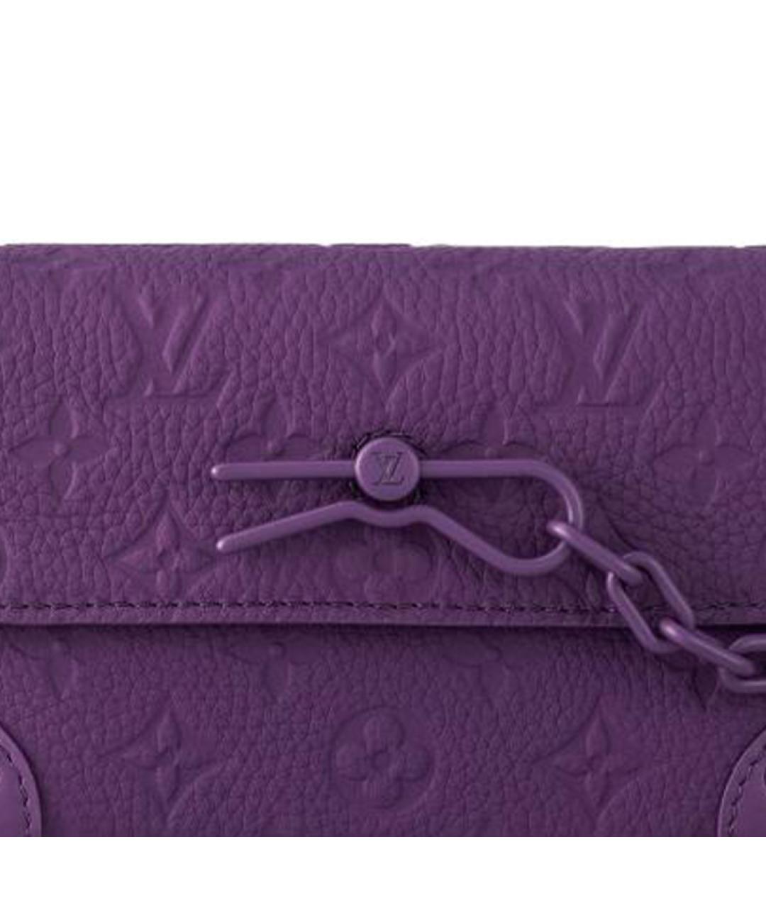 LOUIS VUITTON Фиолетовая кожаная сумка на плечо, фото 2