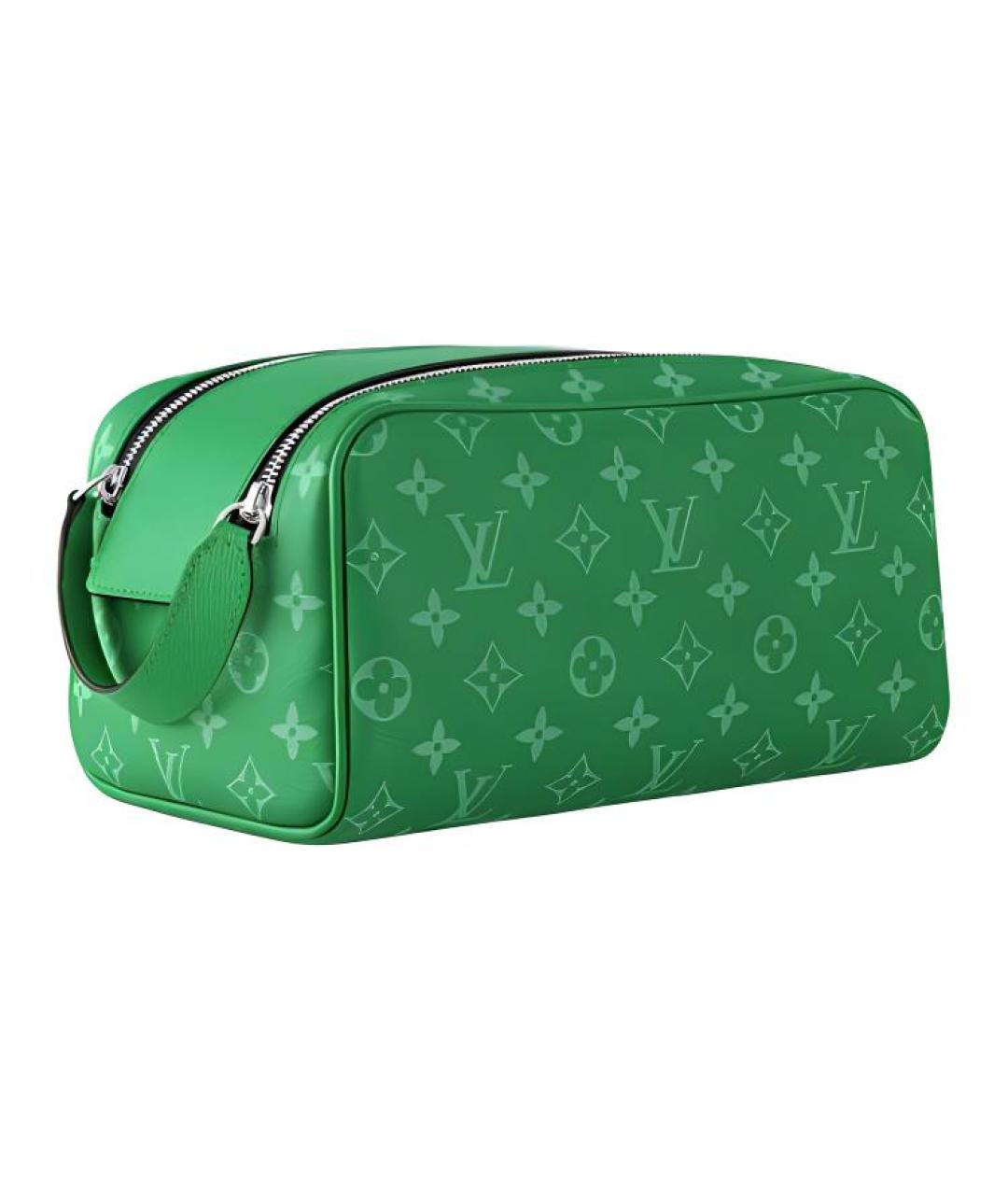 LOUIS VUITTON Зеленая барсетка, фото 3