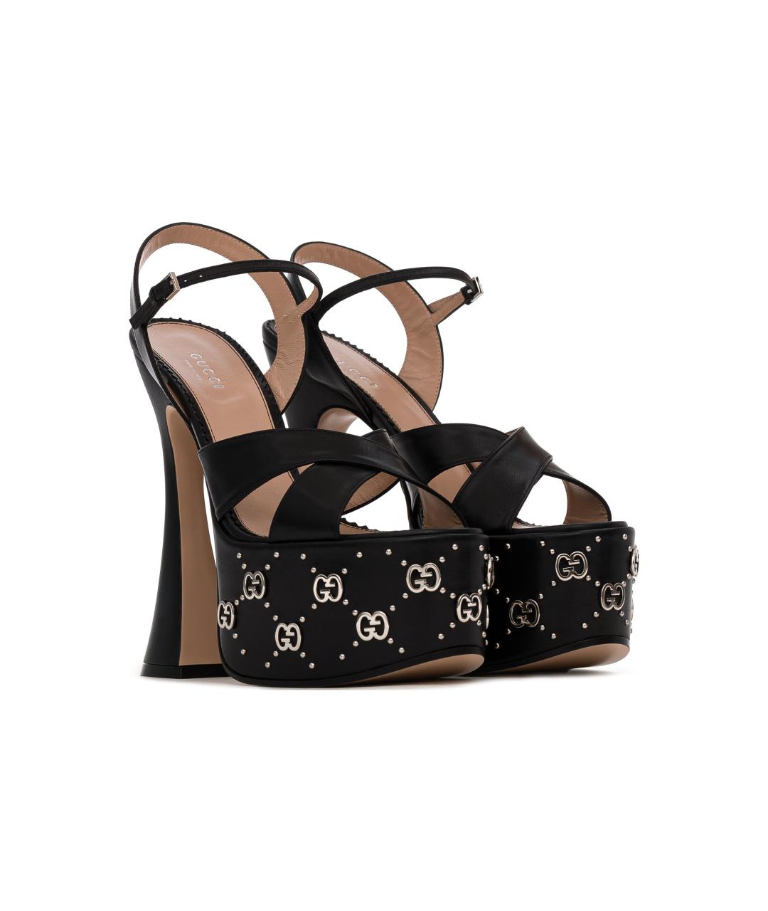 GUCCI Черные босоножки, фото 3