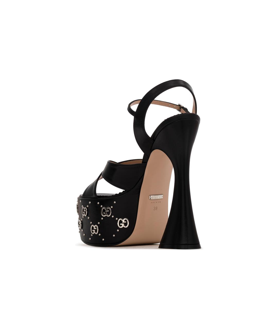 GUCCI Черные босоножки, фото 5
