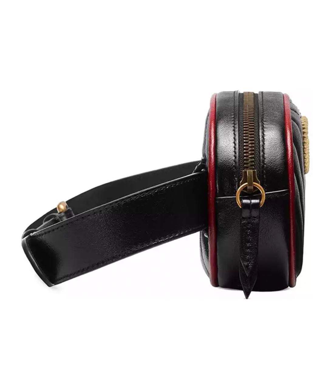 GUCCI Черная кожаная поясная сумка, фото 3