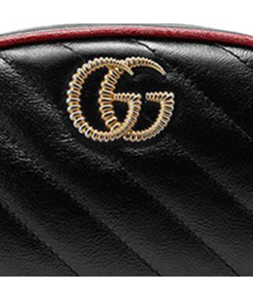 GUCCI Черная кожаная поясная сумка, фото 6