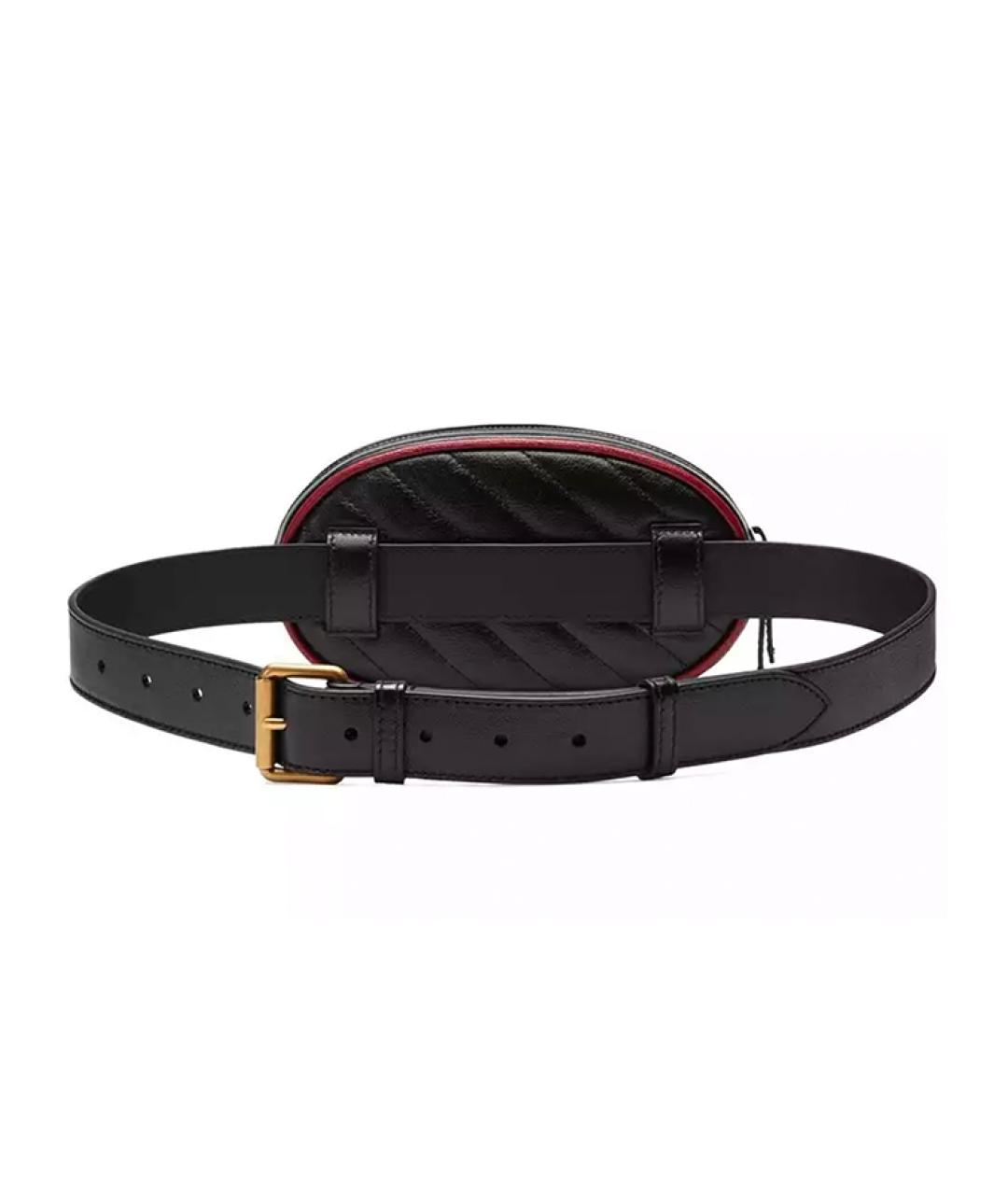 GUCCI Черная кожаная поясная сумка, фото 2