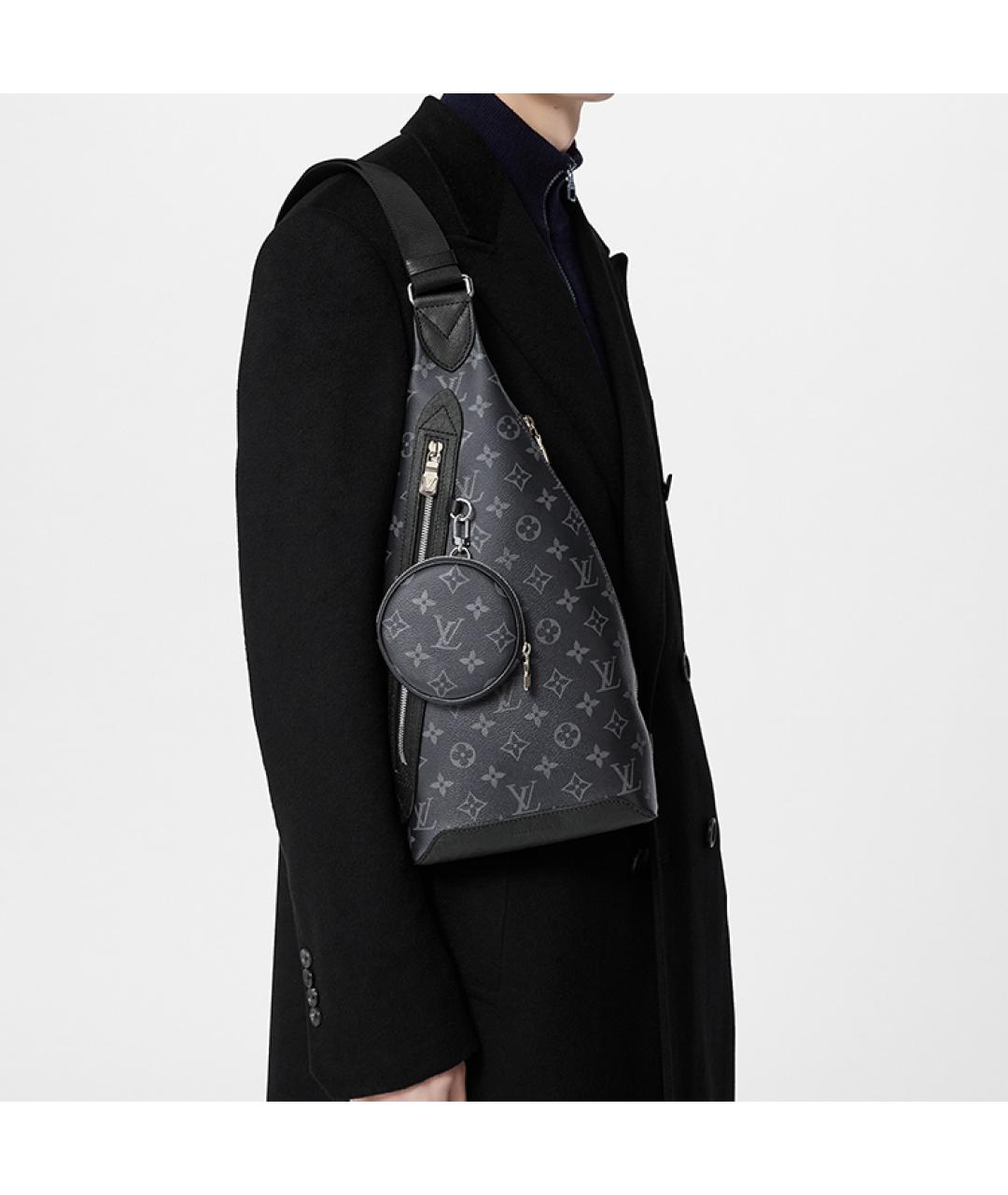 LOUIS VUITTON Серая барсетка, фото 8