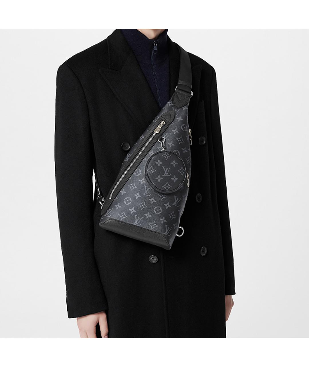 LOUIS VUITTON Серая барсетка, фото 7