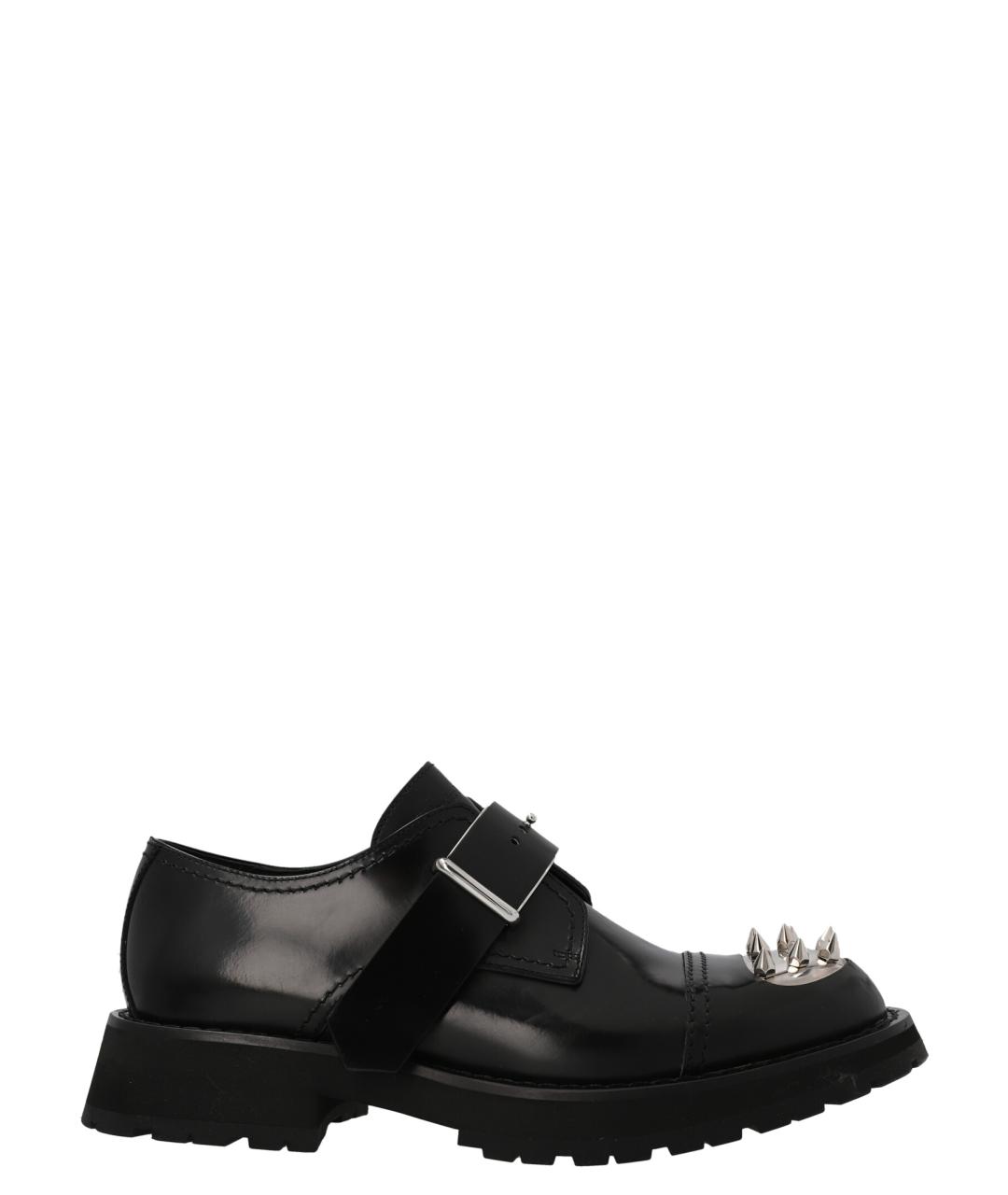 ALEXANDER MCQUEEN Черные кожаные лоферы, фото 1