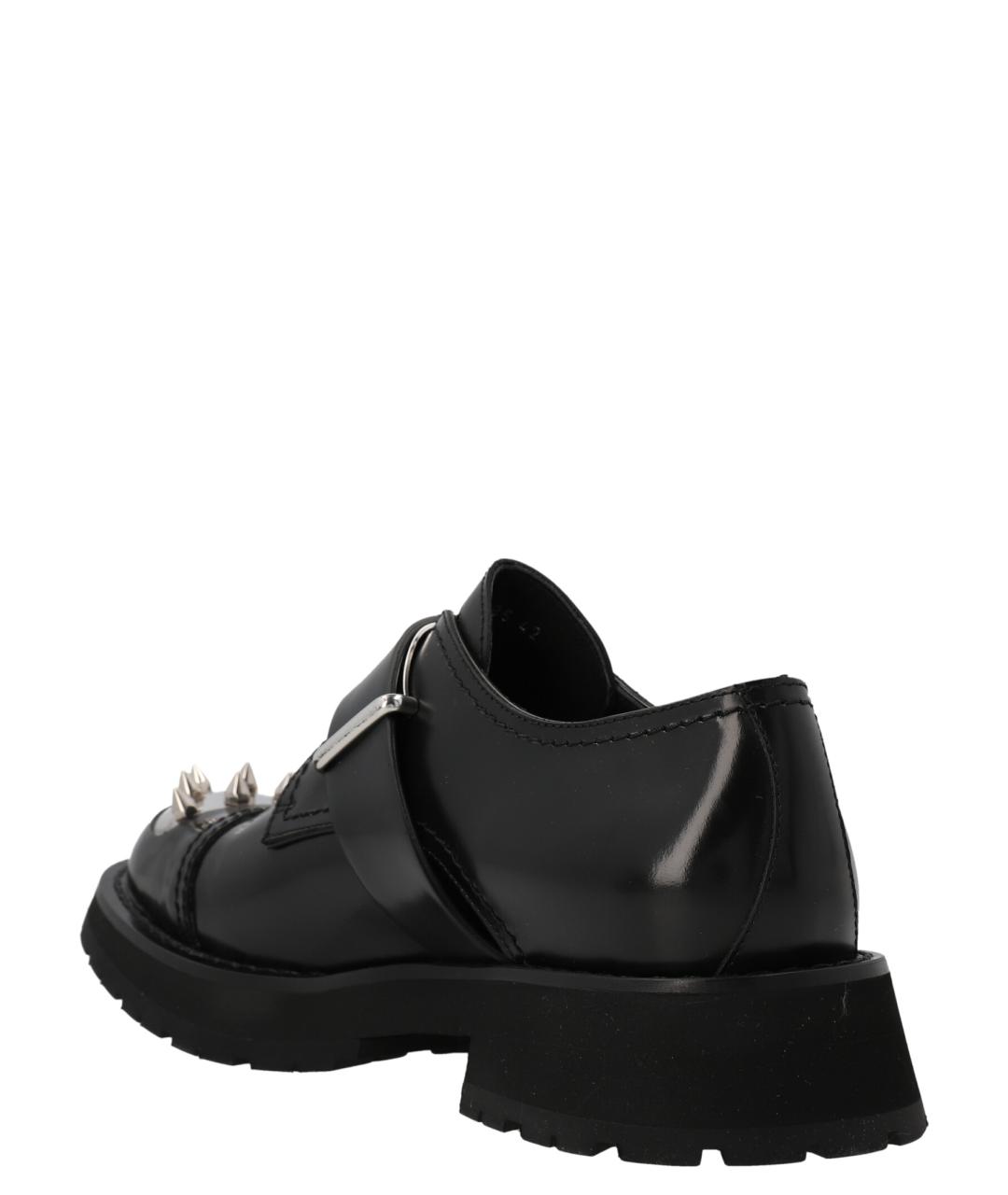 ALEXANDER MCQUEEN Черные кожаные лоферы, фото 2