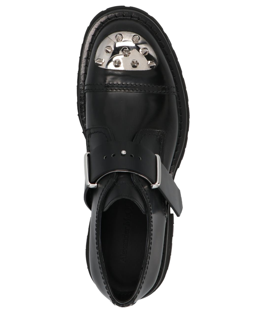 ALEXANDER MCQUEEN Черные кожаные лоферы, фото 3