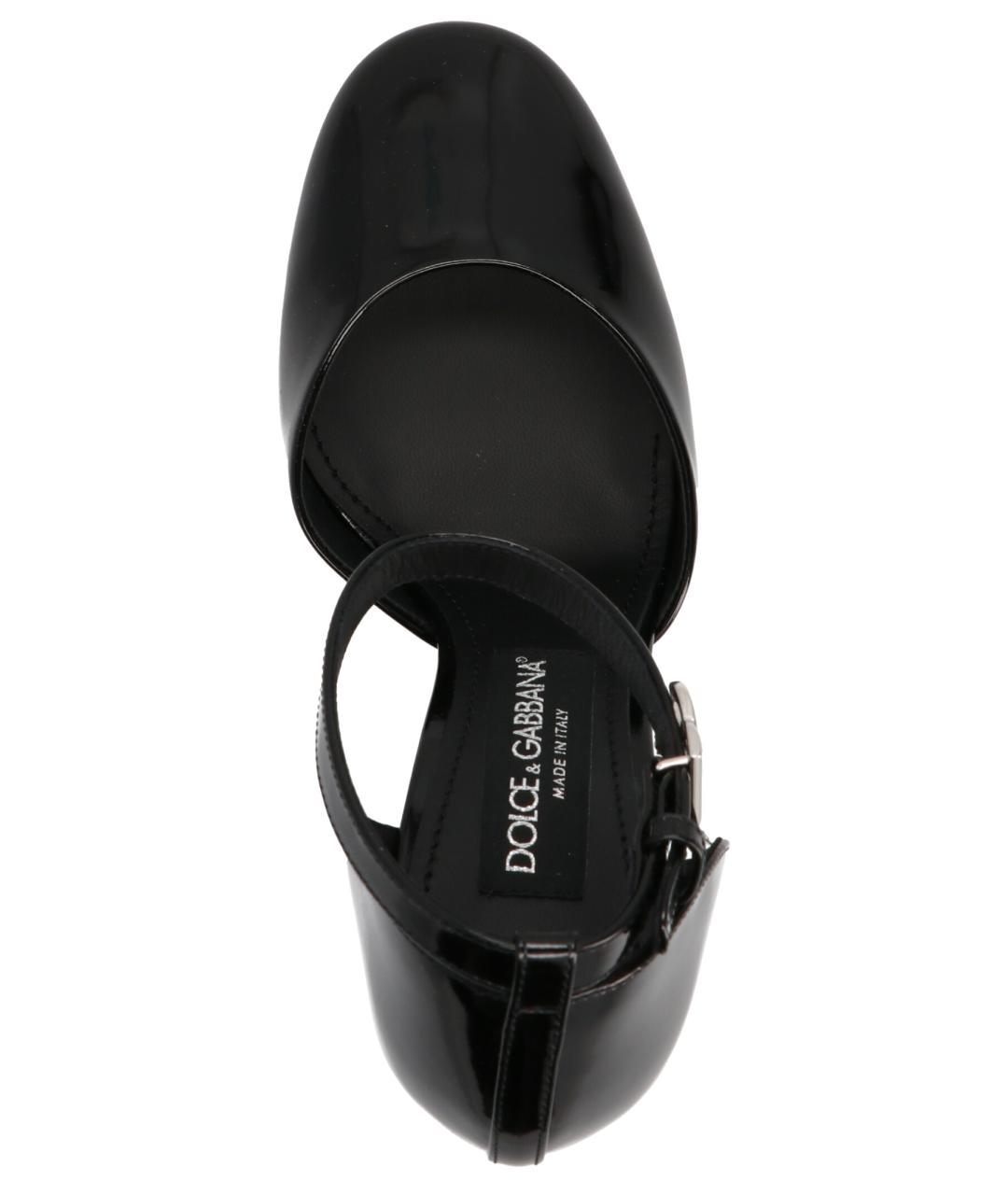 DOLCE&GABBANA Черные кожаные туфли, фото 2