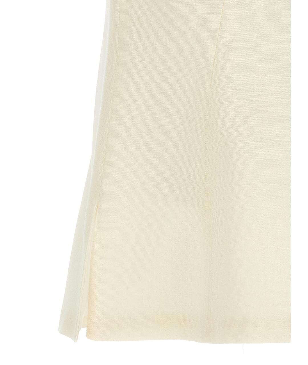 JIL SANDER Бежевая вискозная майка, фото 4