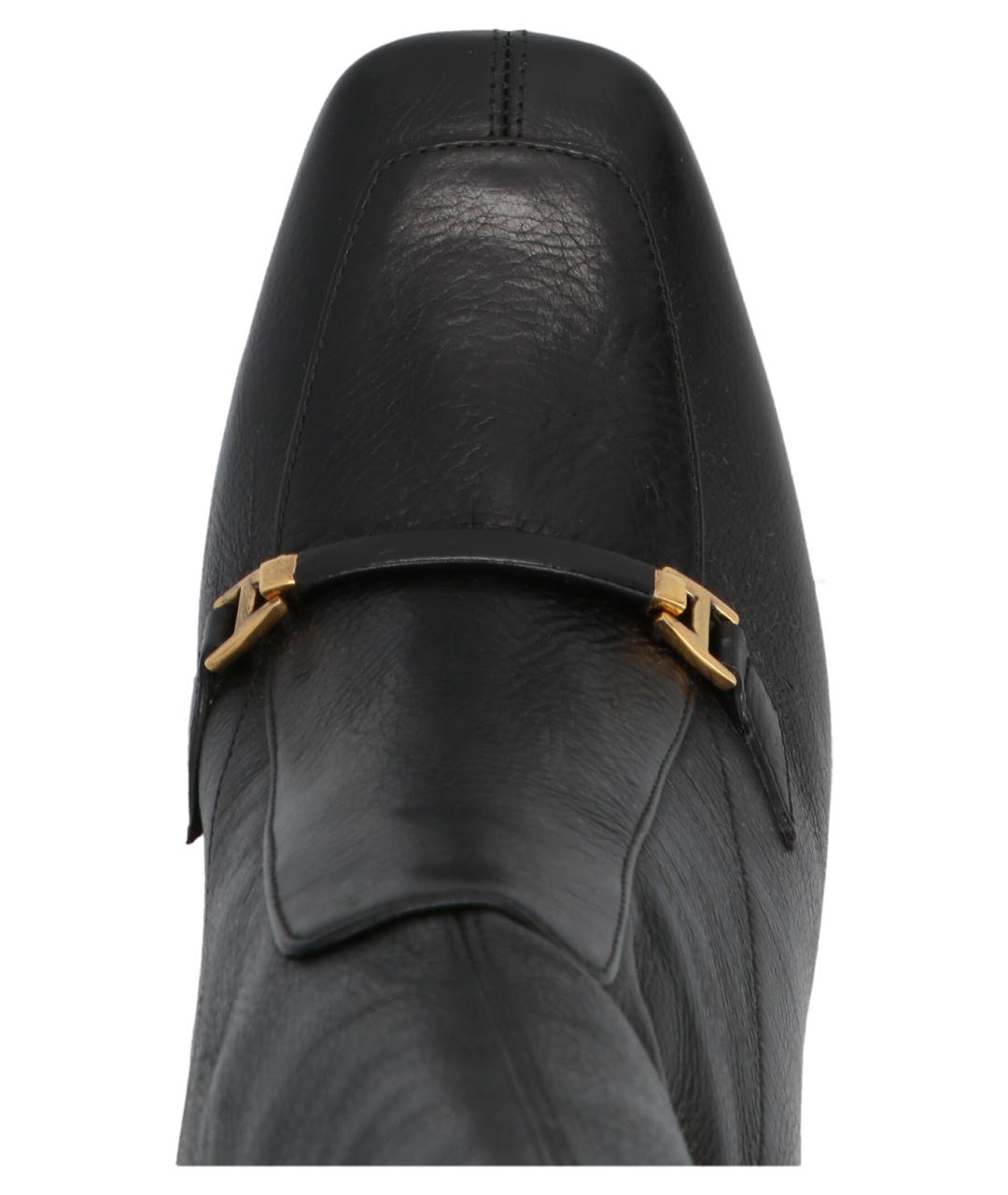 SAINT LAURENT Черные кожаные сапоги, фото 3