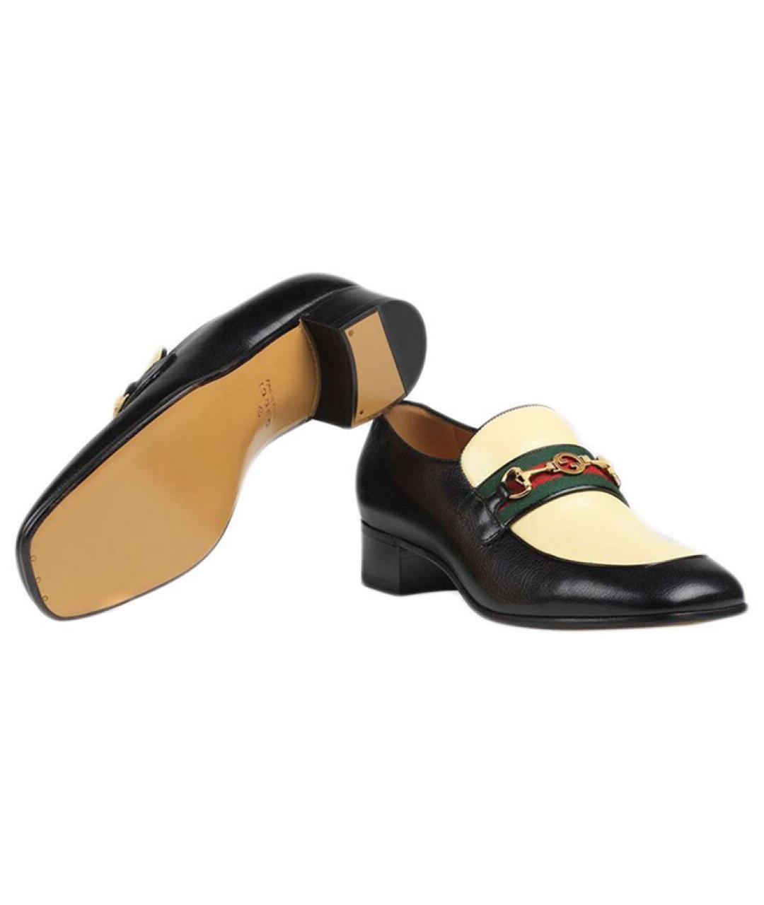 GUCCI Черные кожаные лоферы, фото 5