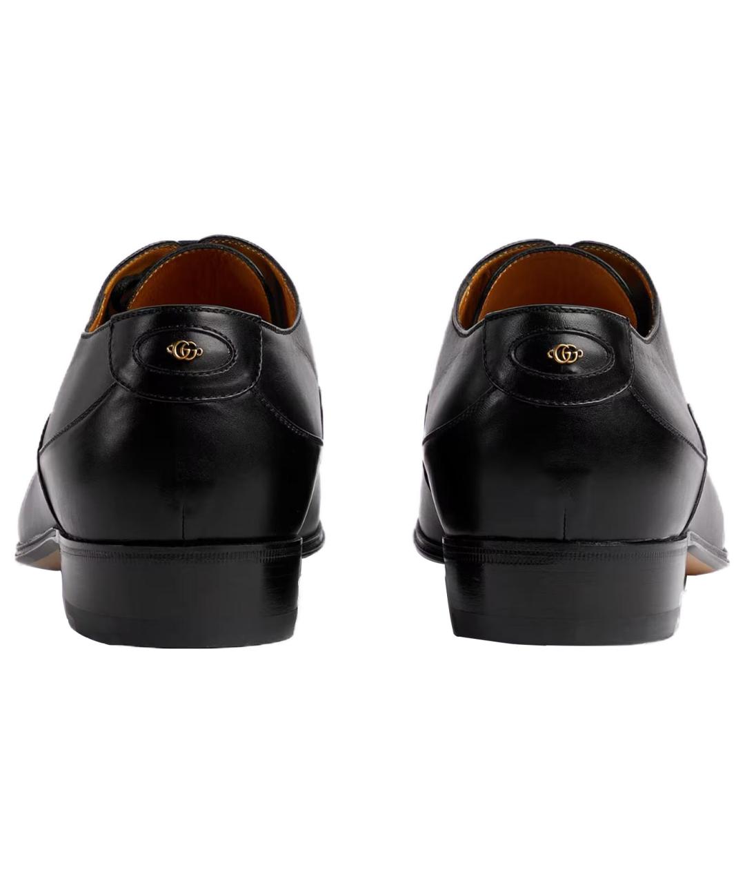 GUCCI Черные кожаные туфли, фото 5