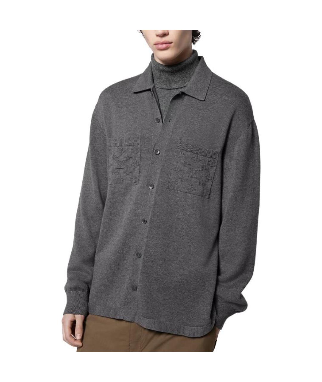 LOUIS VUITTON Серый кардиган, фото 2