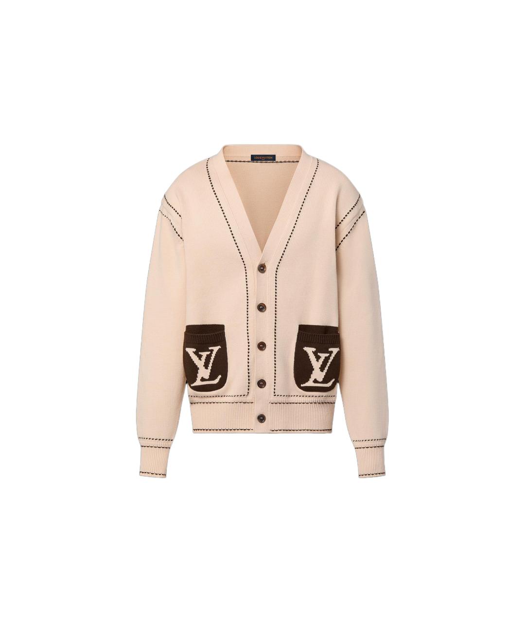 LOUIS VUITTON Бежевый хлопковый кардиган, фото 6