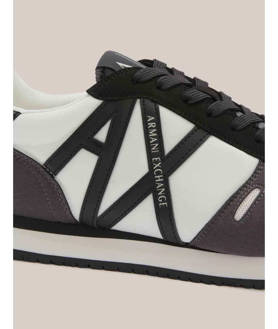ARMANI EXCHANGE Серые текстильные низкие кроссовки / кеды, фото 5