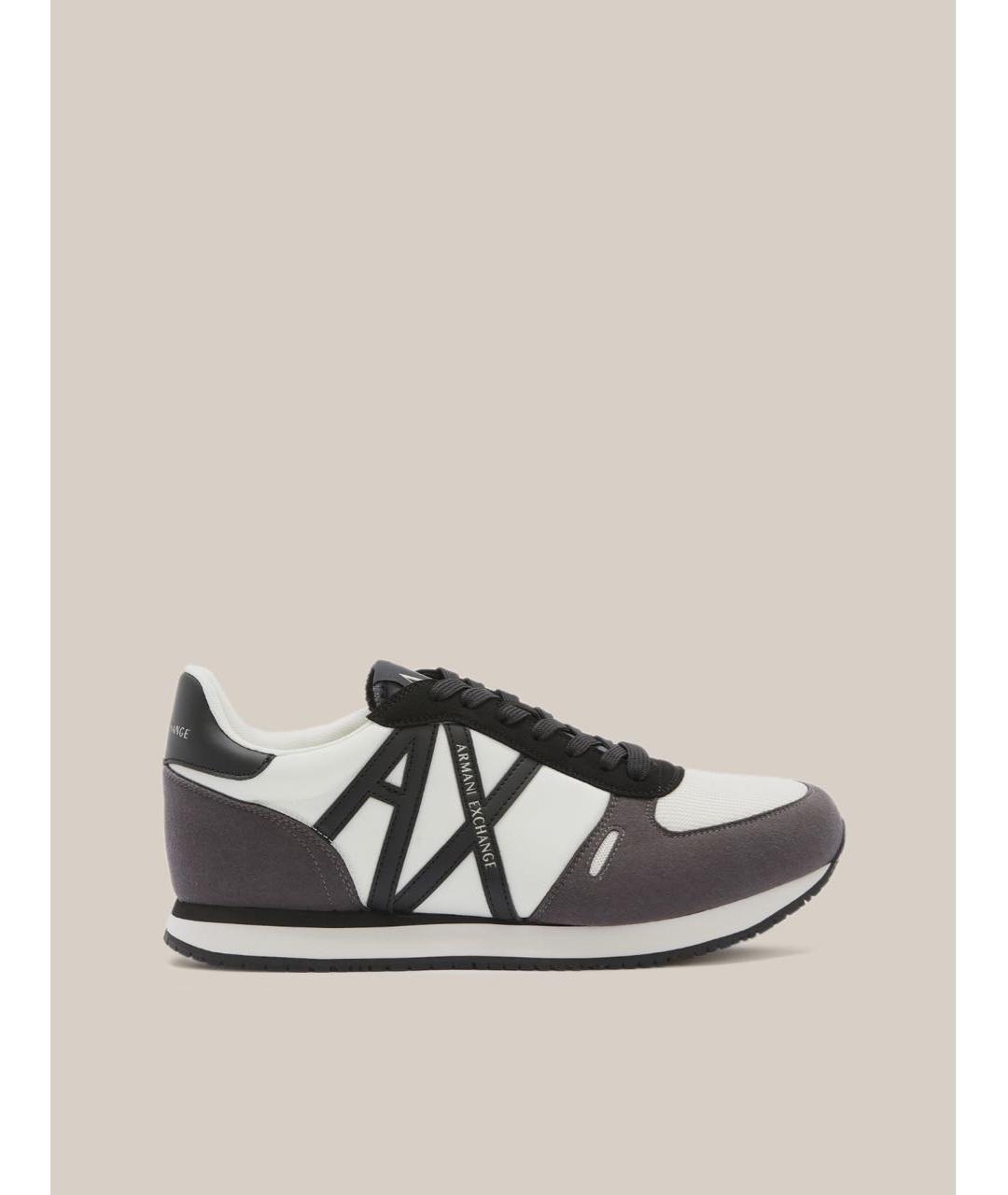 ARMANI EXCHANGE Серые текстильные низкие кроссовки / кеды, фото 7