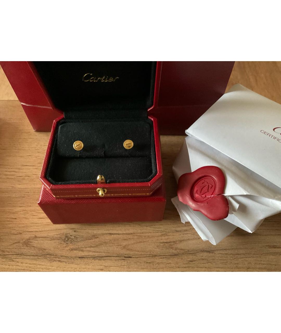 CARTIER Золотые серьги из желтого золота, фото 5