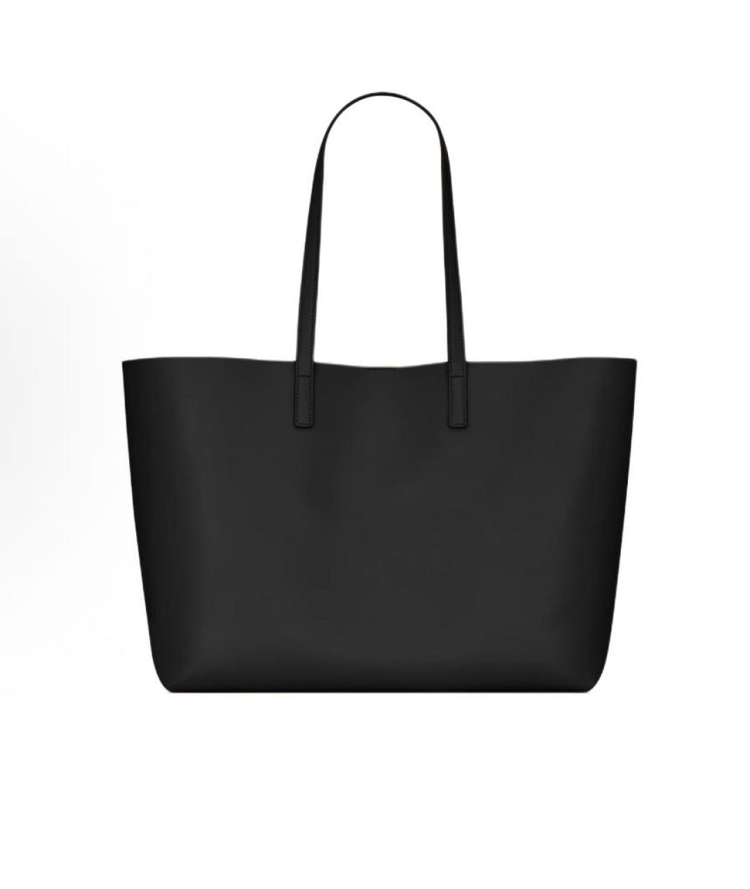 SAINT LAURENT Желтая кожаная сумка тоут, фото 5