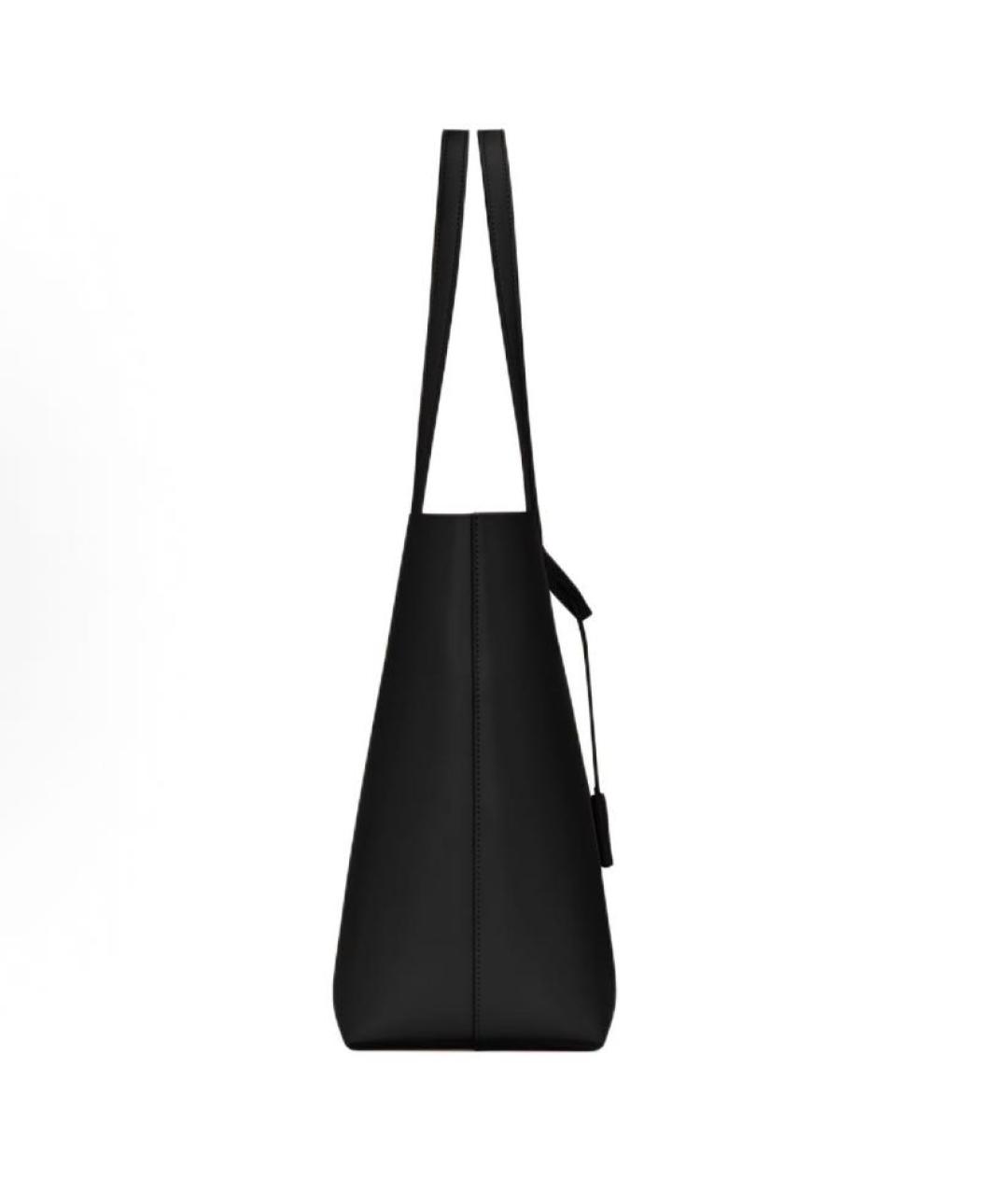 SAINT LAURENT Желтая кожаная сумка тоут, фото 4