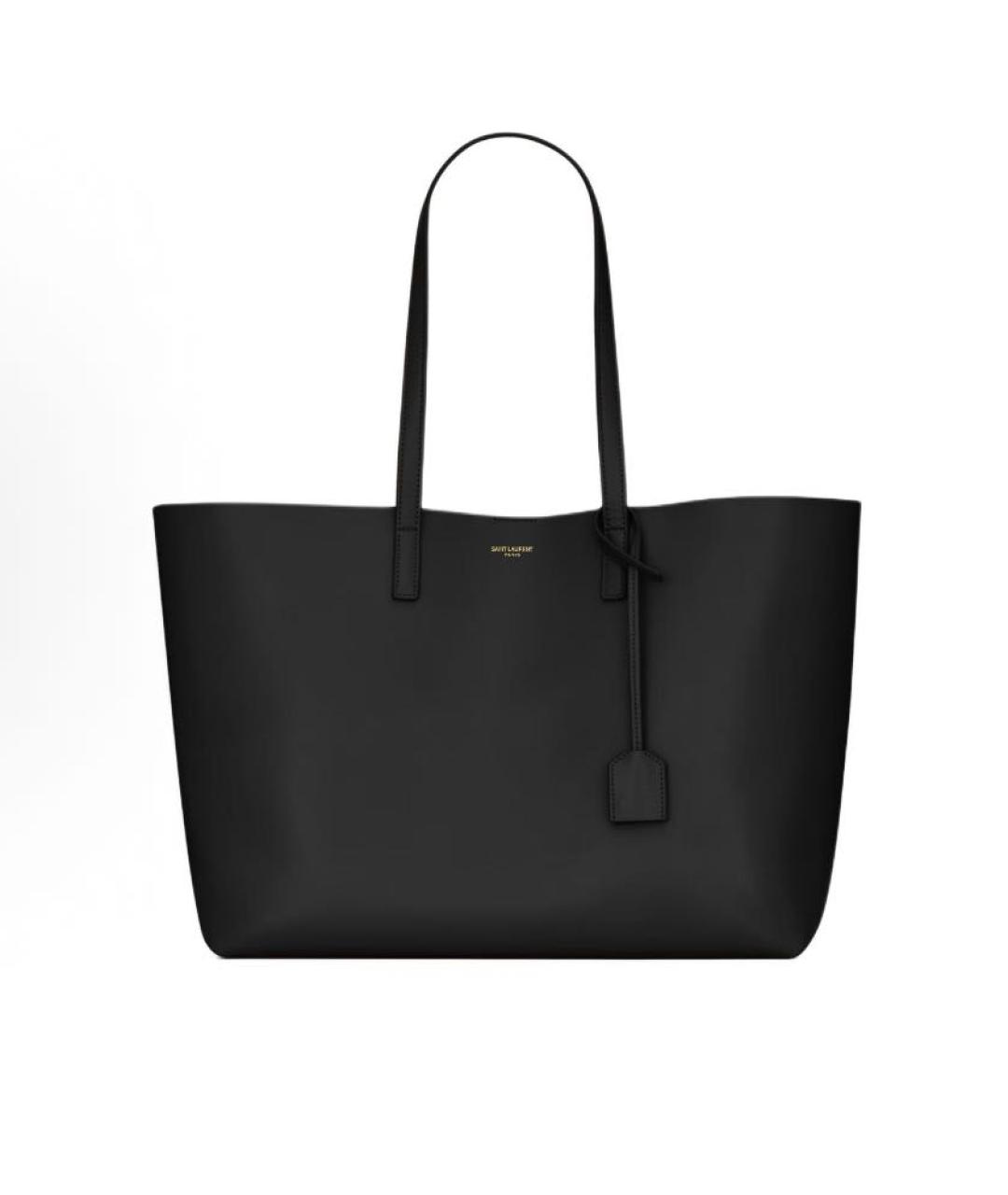 SAINT LAURENT Желтая кожаная сумка тоут, фото 9