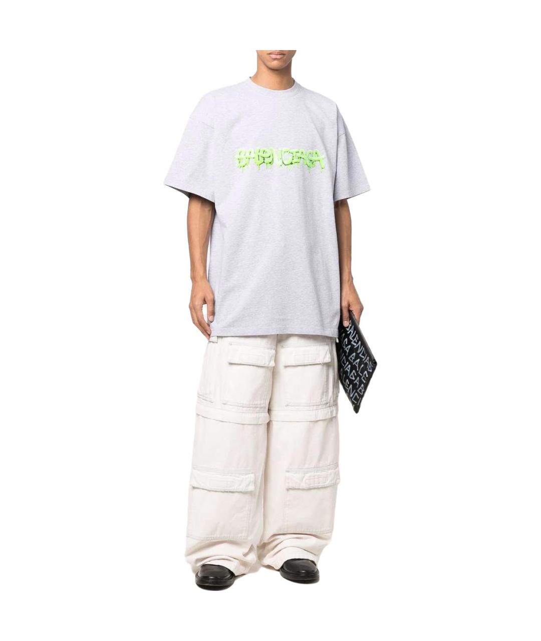 BALENCIAGA Серая футболка, фото 2