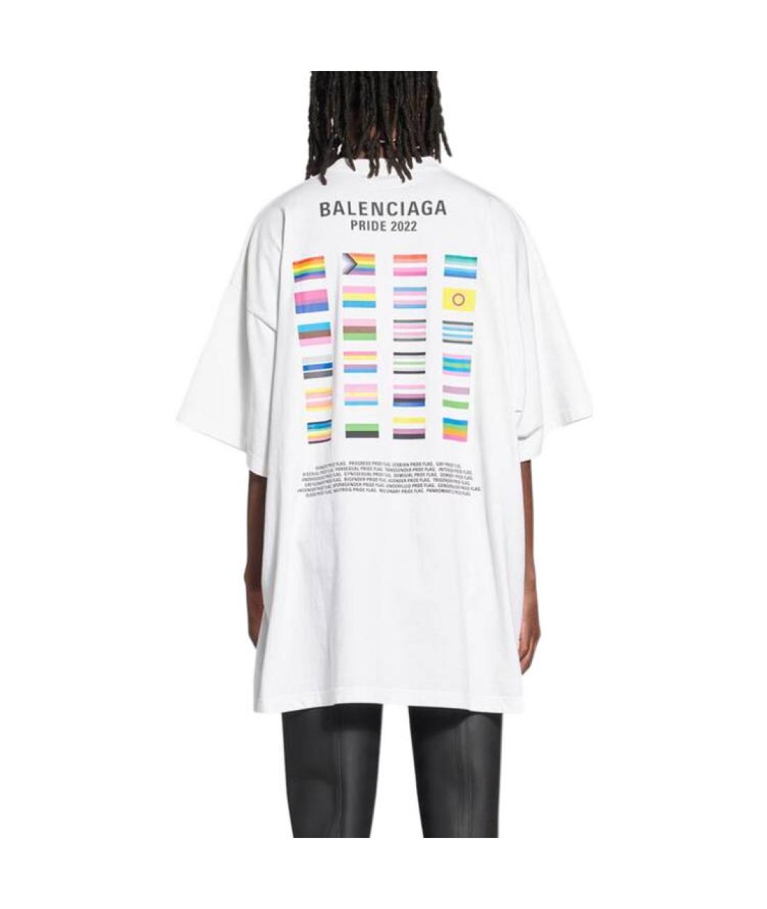 BALENCIAGA Белая футболка, фото 4