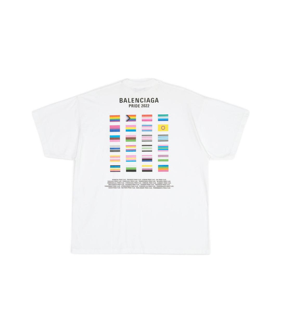 BALENCIAGA Белая футболка, фото 2