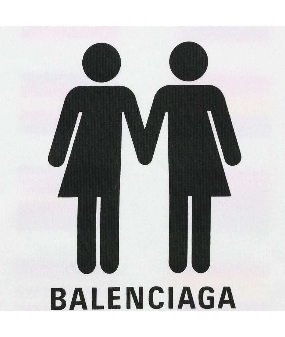 BALENCIAGA Белая футболка, фото 6