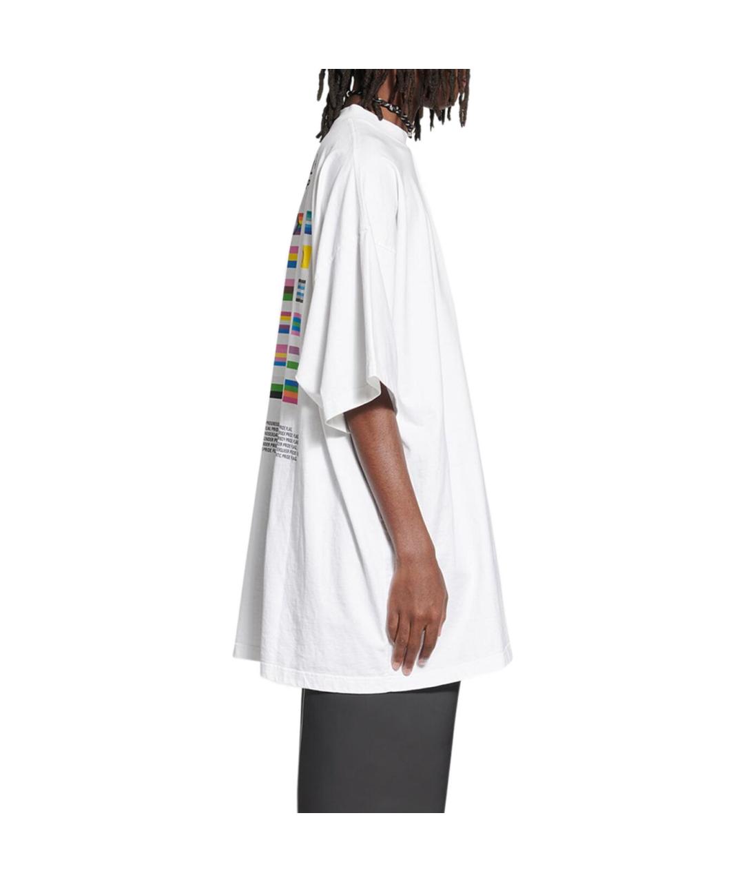 BALENCIAGA Белая футболка, фото 5