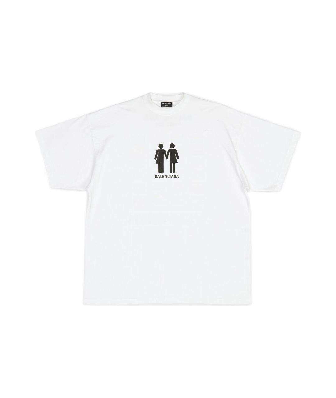 BALENCIAGA Белая футболка, фото 1
