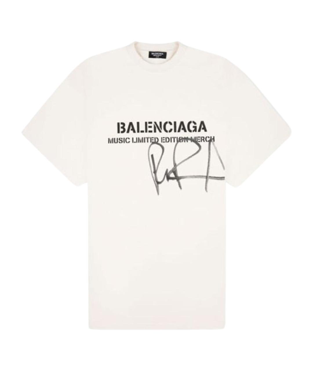 BALENCIAGA Бежевая футболка, фото 1