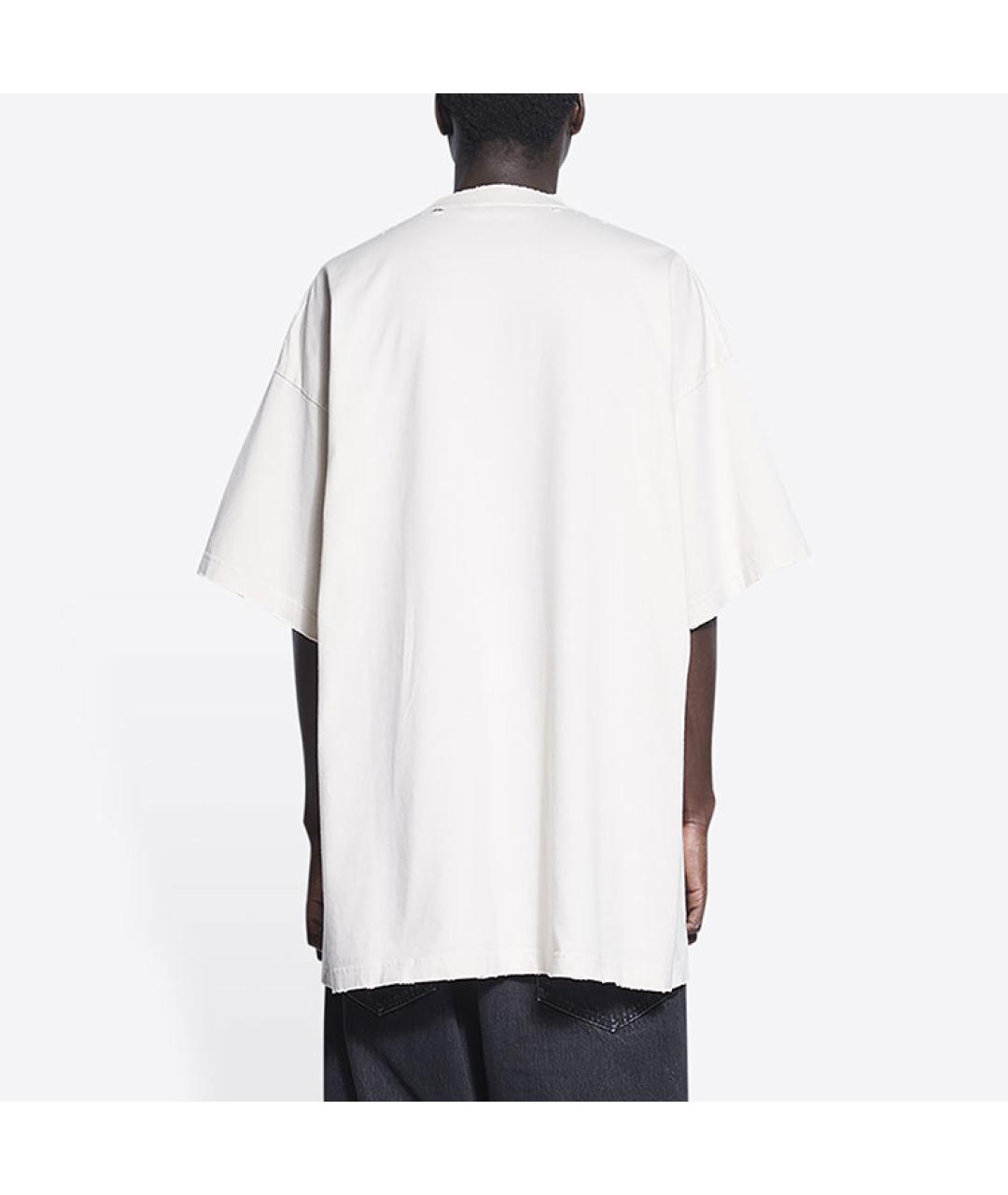 BALENCIAGA Бежевая футболка, фото 4