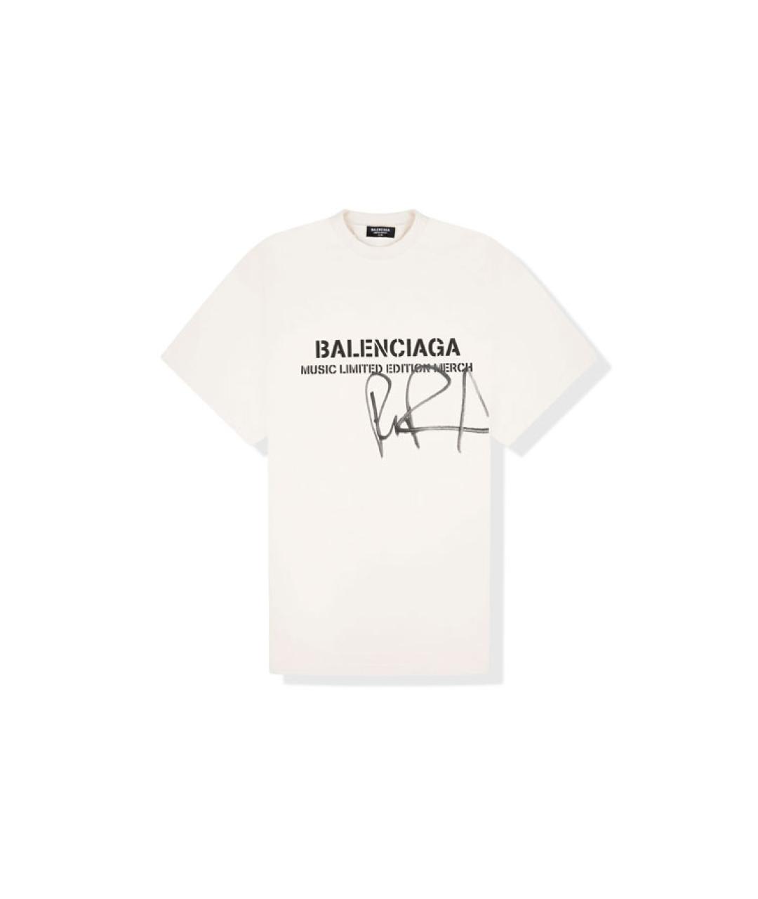 BALENCIAGA Бежевая футболка, фото 6