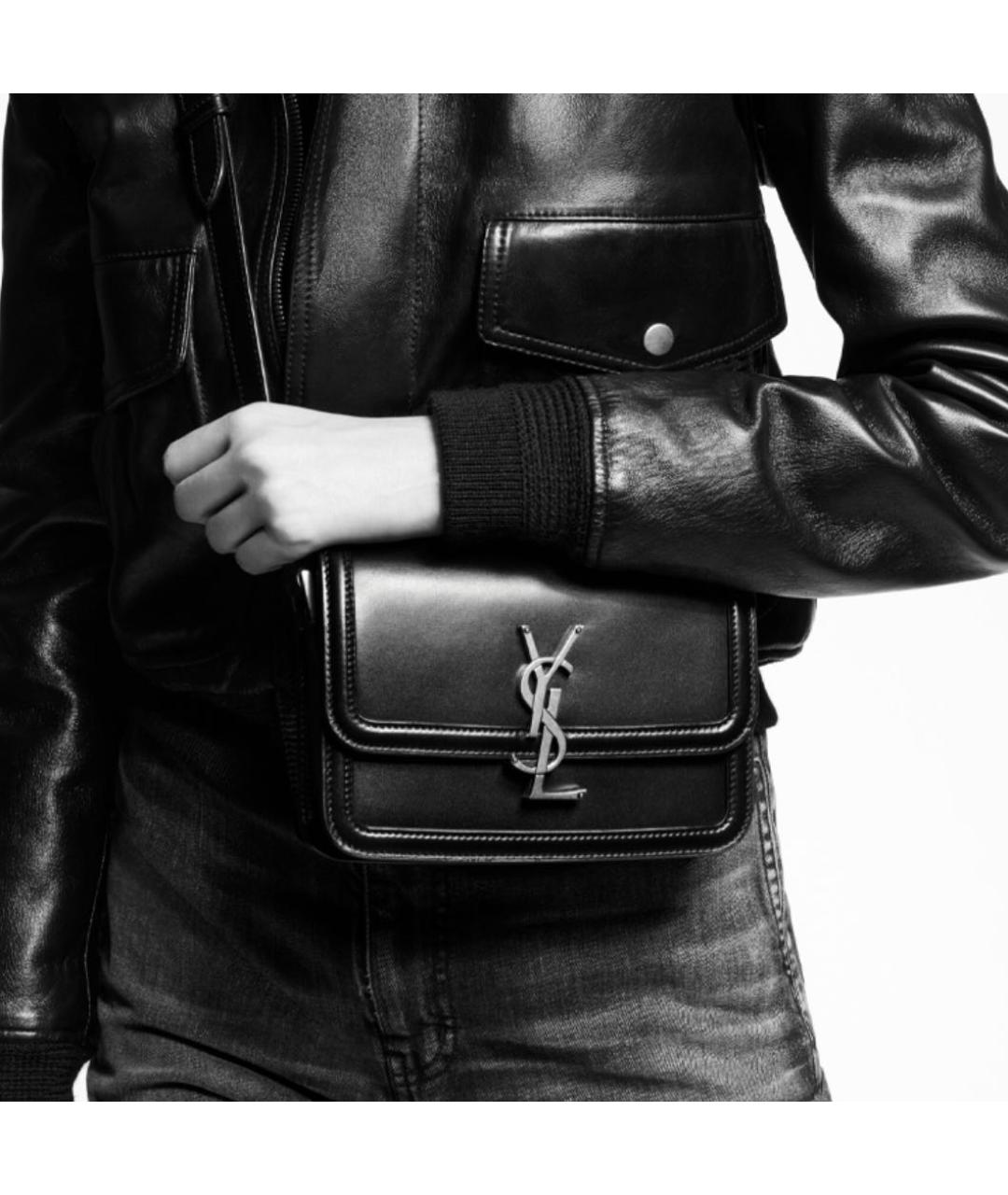 SAINT LAURENT Кожаная сумка через плечо, фото 7