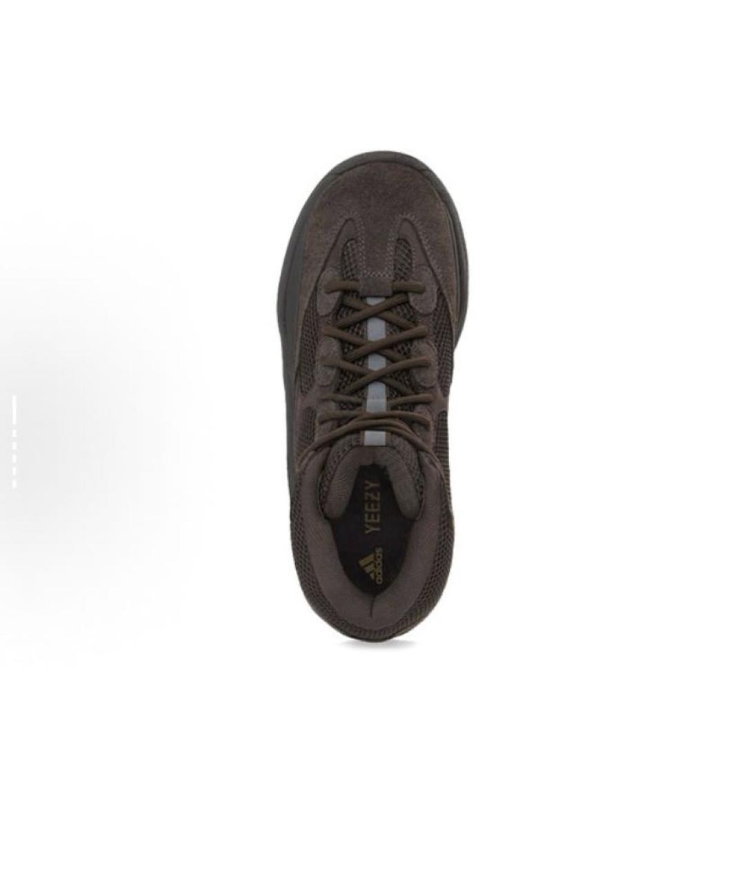 ADIDAS YEEZY Черные кожаные высокие кроссовки / кеды, фото 2