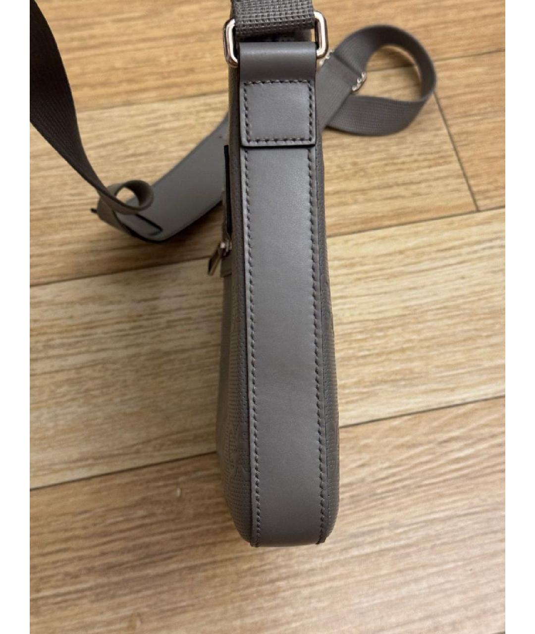 GUCCI Серая кожаная сумка на плечо, фото 3