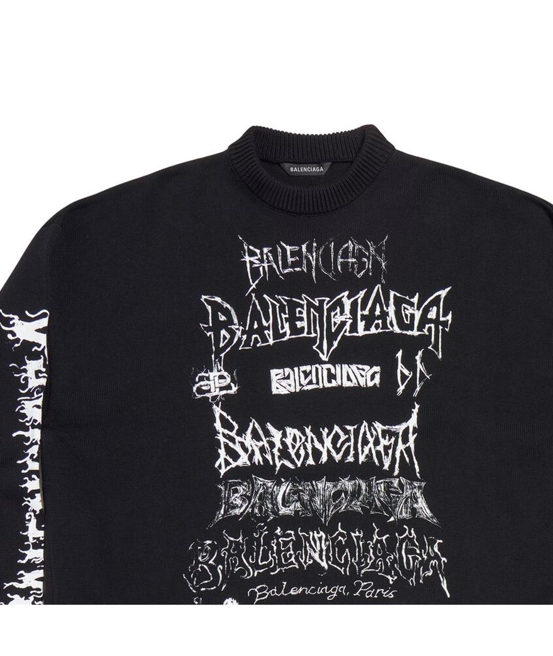 BALENCIAGA Черный джемпер / свитер, фото 3