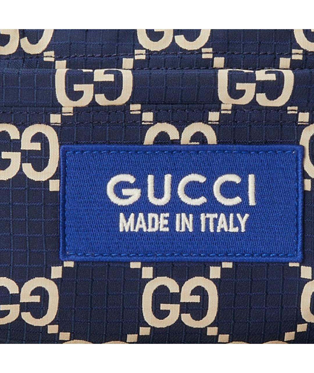 GUCCI Синяя барсетка, фото 8