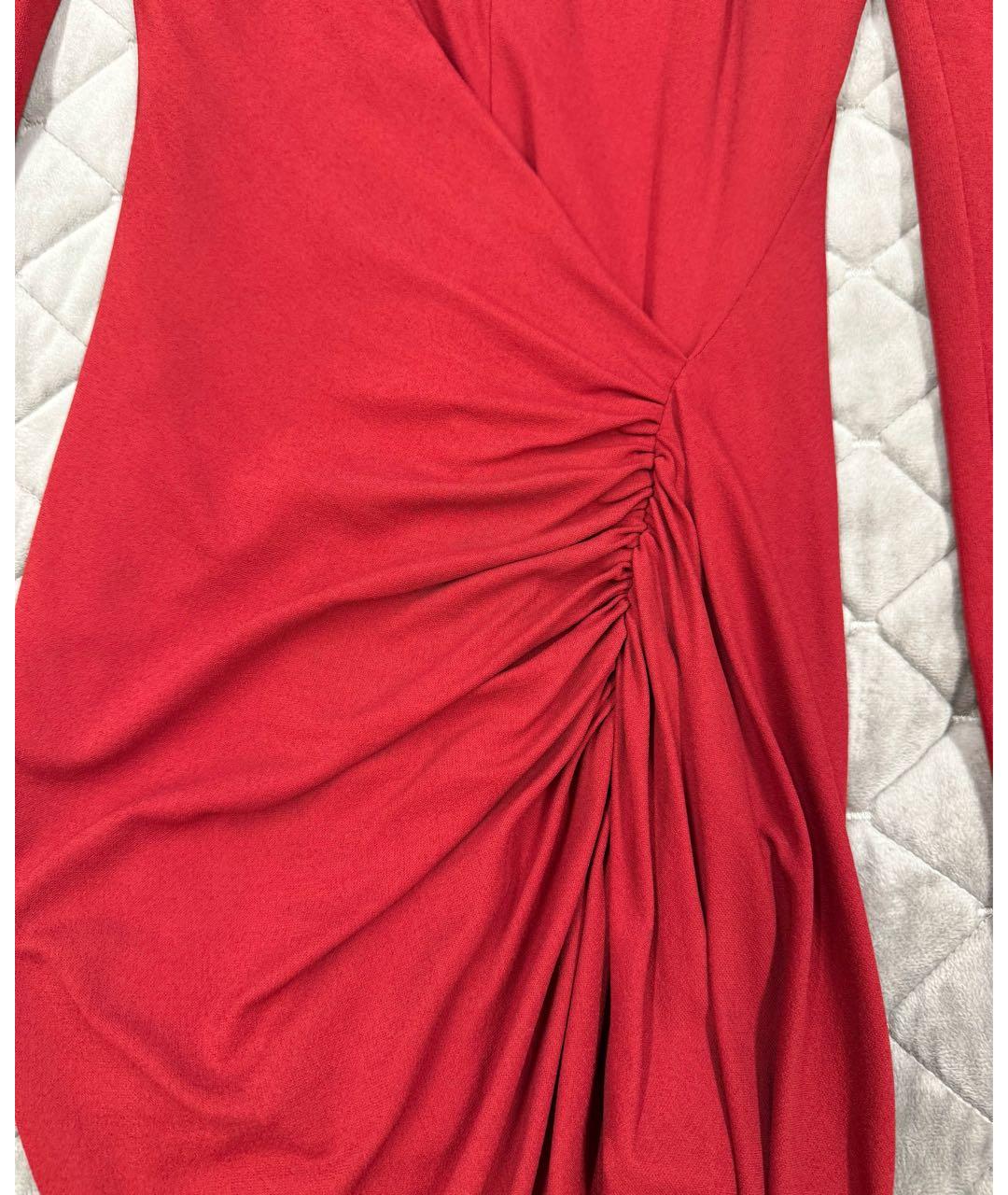 ALEXANDRE VAUTHIER Красное вискозное вечернее платье, фото 4