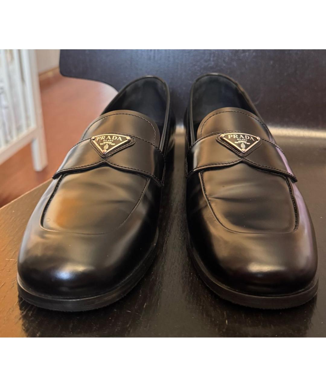 PRADA Черные кожаные лоферы, фото 2