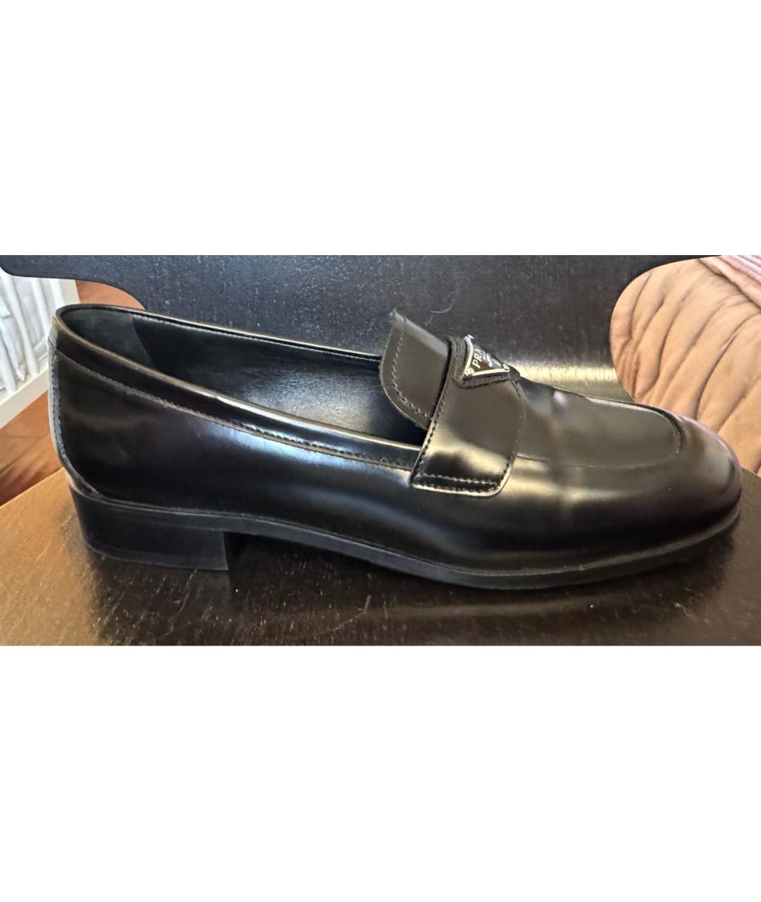 PRADA Черные кожаные лоферы, фото 6