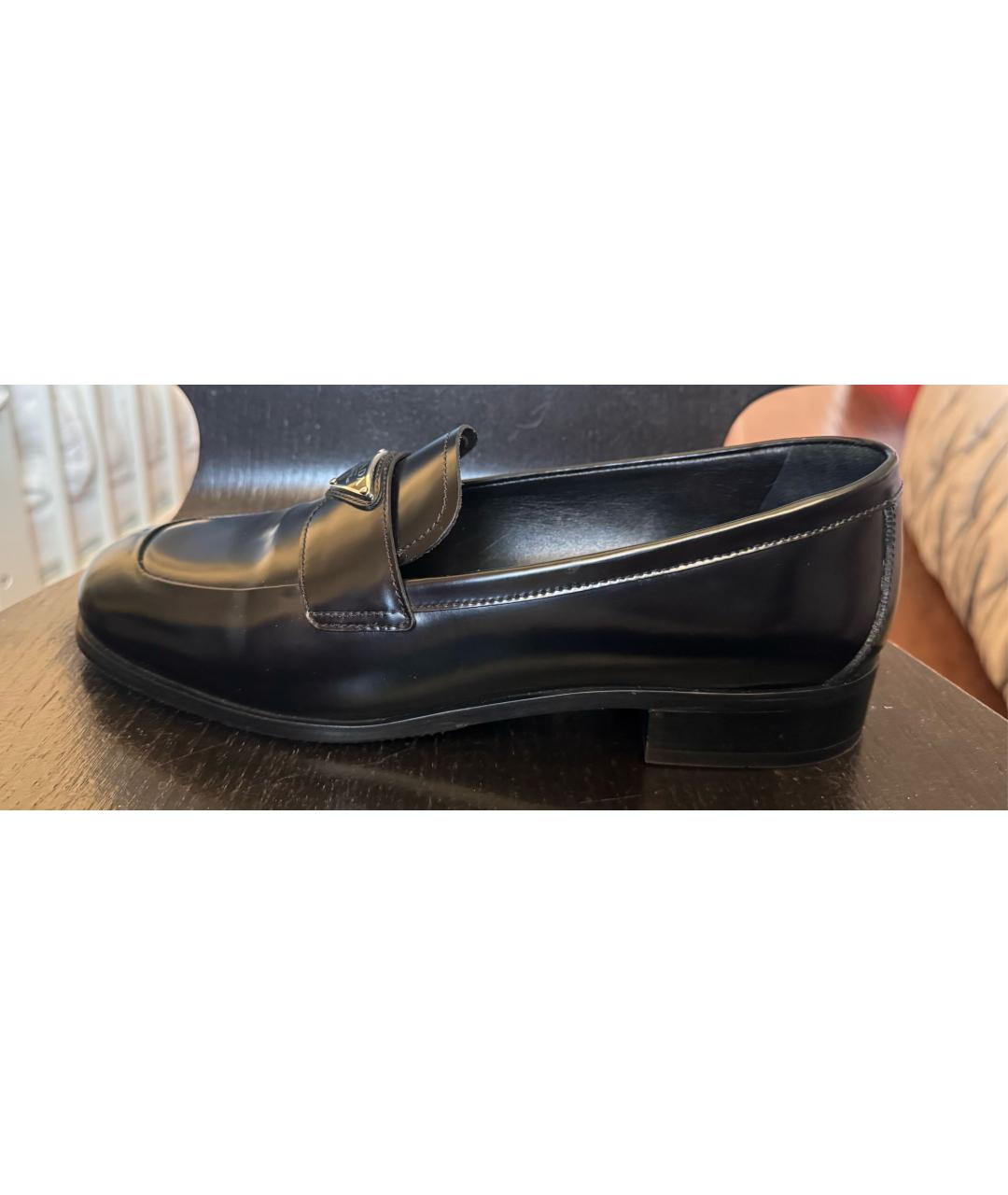 PRADA Черные кожаные лоферы, фото 5