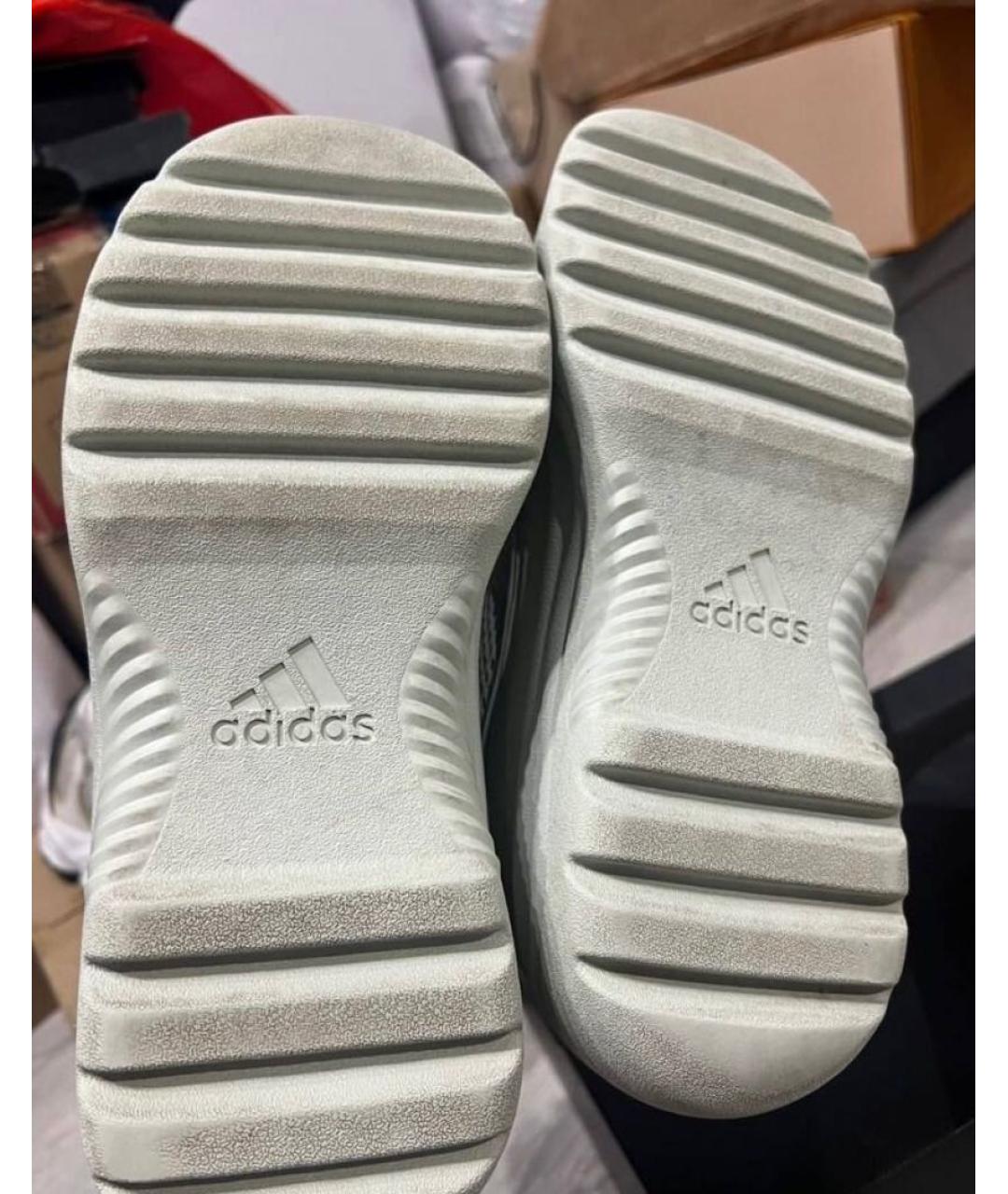 ADIDAS YEEZY Серые замшевые высокие кроссовки / кеды, фото 4