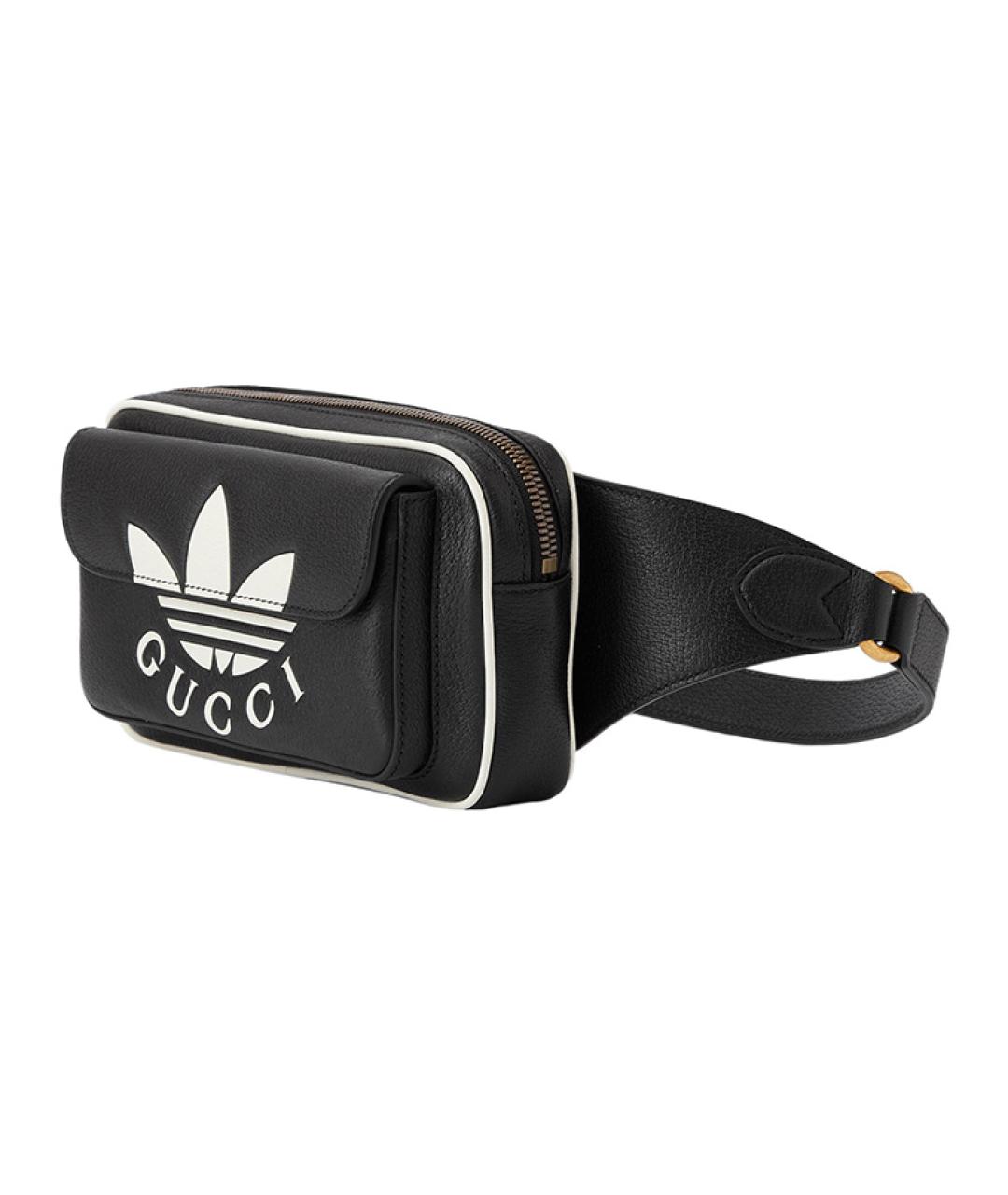GUCCI Черная кожаная поясная сумка, фото 2